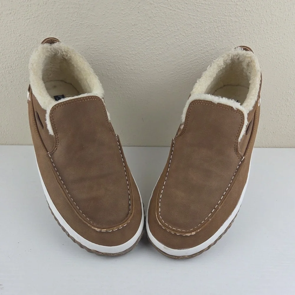 Sperry Moc-Sider Youth Big Kids Faux Leather Lined Boots Tan Soft Faux Fur Sz 6M